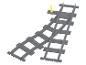 Rails de train LEGO gris avec un aiguillage