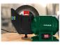 Groene Parkside slijpmachine met schijf.