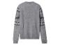 Grijze trui met Fair Isle-patroon op de mouwen