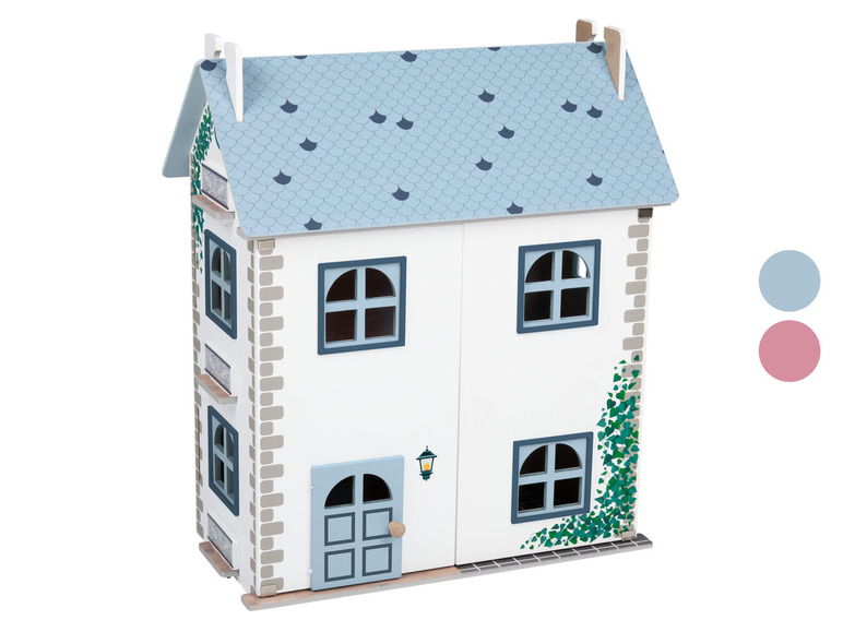 Ga naar volledige schermweergave: Playtive Uitklapbaar houten poppenhuis - afbeelding 1