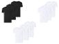Lots de t-shirts noirs et blancs à manches courtes avec cols ronds et en V.