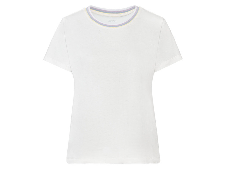 Aller en mode plein écran esmara® T-shirt pour femme, coupe décontractée, en pur coton - Photo 2
