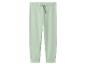 Lichtgroene joggingbroek met trekkoord in de taille.