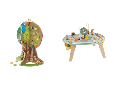 LUPILU® Houten motoriekboom of speeltafel