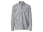 Chemise à manches longues rayée pour homme en bleu et blanc