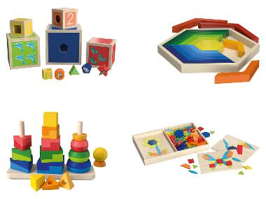 Cubes arc-en-ciel empilables / Jeu de construction arc-en-ciel / Mosaïque arc-en-ciel Playtive