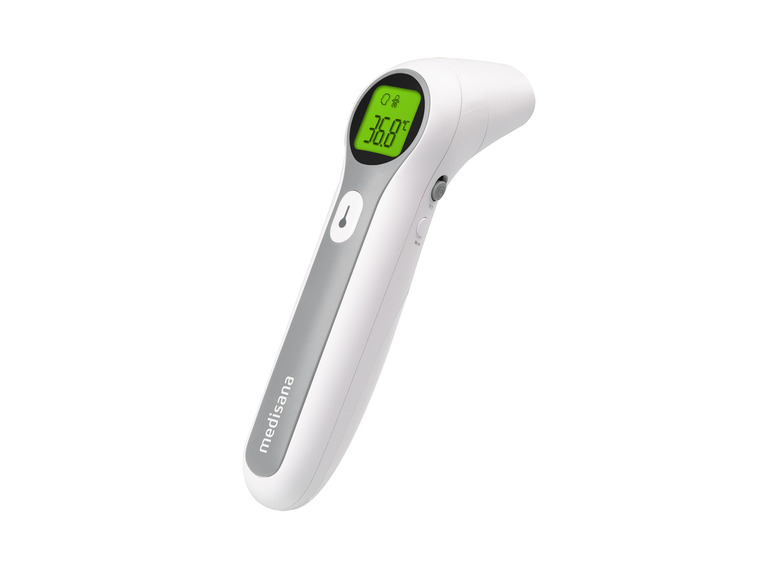 Thermomètre d'oreille Medisana avec écran numérique.