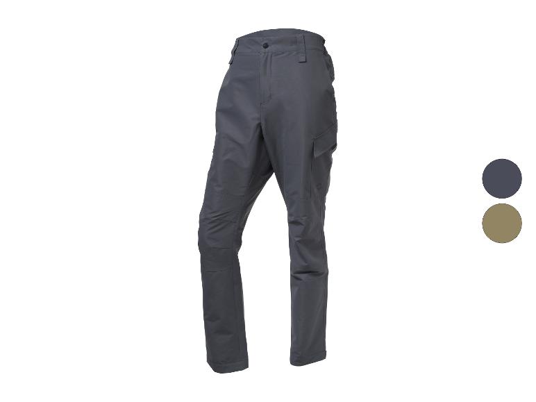 Grijze heren trekkingbroek met cargozakken en verstevigde knieën.