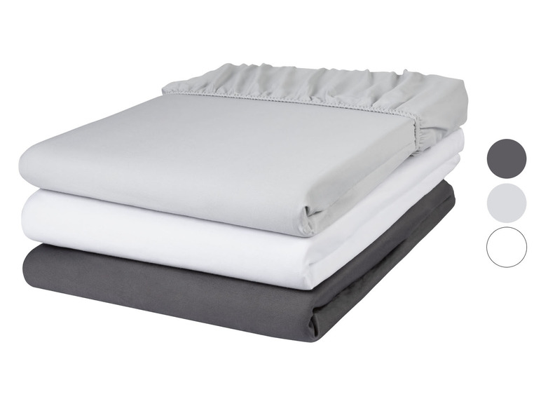 Aller en mode plein écran LIVARNO home Drap-housse en satin, 140-160 x 200 cm - Photo 1