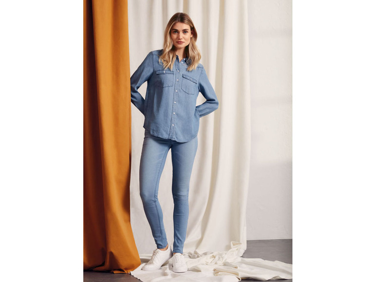 Ga naar volledige schermweergave: esmara® Blouse met denim-look - afbeelding 14