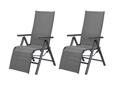 LIVARNO® Set de 2 fauteuils relax en aluminium »Houston«