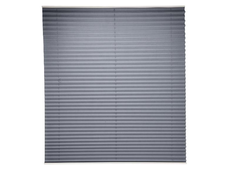 Store plissé gris uni pour fenêtre