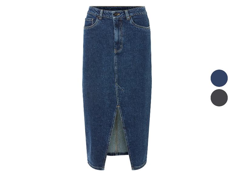 GRECIILOOKS Jeansrok voor dames, lange rok voor dames, jeansrok voor