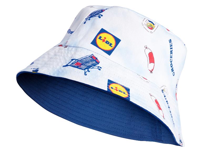 Bob Lidl à imprimé alimentaire : chariots, saucissons et logo.