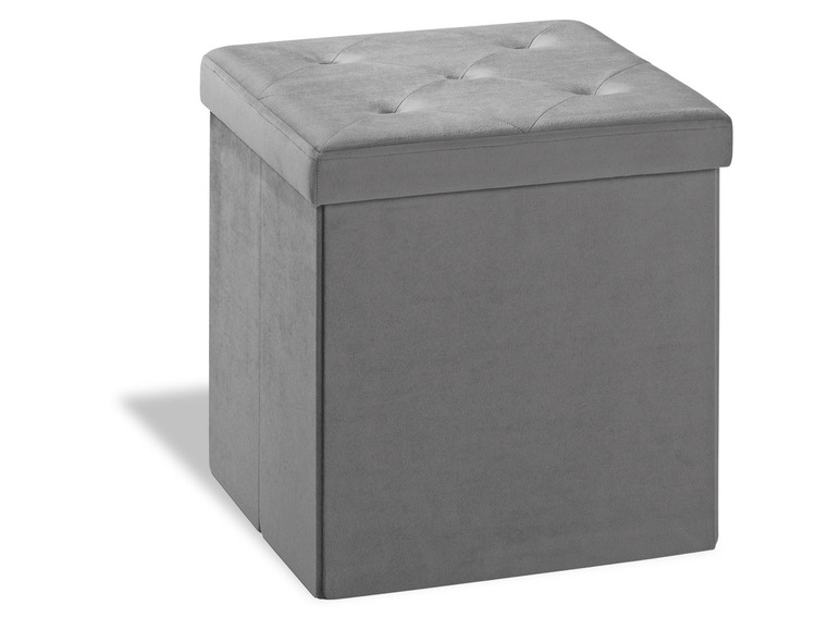 Aller en mode plein écran LIVARNO home Pouf-coffre avec espace de rangement, 40 x 40 x 40 cm - Photo 5