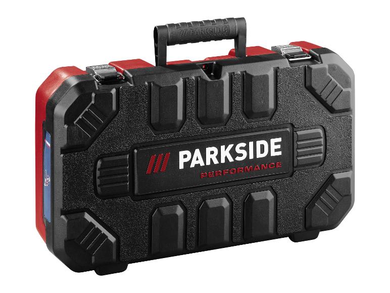 Een zwarte gereedschapskoffer van Parkside Performance