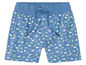 Short bleu à motif de poissons
