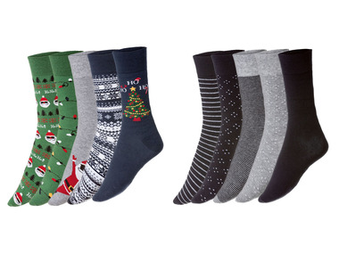 LIVERGY Set de 5 paires de chaussettes de Noël dans une boîte cadeau