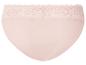 Culotte femme rose clair avec dentelle à la taille.