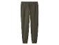 Pantalon de jogging vert foncé avec cordon de serrage à la taille et chevilles élastiques.