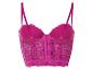 Un soutien-gorge rose en dentelle avec push-up.