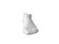Une chaussette courte blanche sur fond blanc.