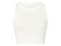 Wit geribd top, tanktop stijl.