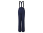 Blauwe ski-broek met bretels.