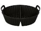 Panier en silicone noir pour friteuse à air avec séparateur et poignées