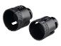 Twee zwarte diamantboren, 53 mm en 45 mm diameter