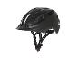 Casque de vélo noir mat avec visière et sangles réfléchissantes