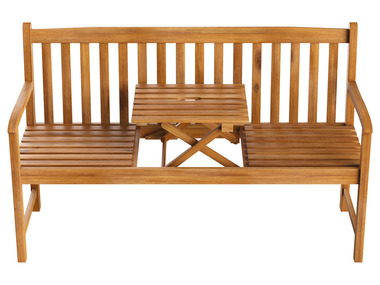 LIVARNO home Banc de jardin avec table pliante en acacia »Sevilla«