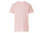 T-shirt rose clair à manches courtes.