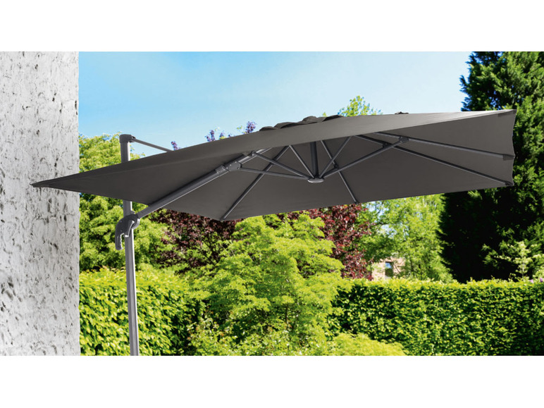 Ga naar volledige schermweergave: LIVARNO home Zwevende parasol Ø 300 cm, handzwengel - afbeelding 4