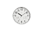 Witte wandklok met thermometer en hygrometer.