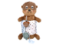 Jouet d'éveil en forme de loutre pour bébé, avec différentes textures et sons.
