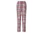 Pantalon de pyjama à carreaux roses pour femme avec taille élastique