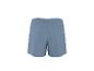 Short de sport bleu clair avec taille élastique, vue arrière.