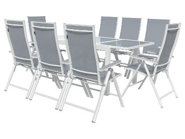 Table de jardin extensible avec 8 chaises de jardin »Houston« LIVARNO home