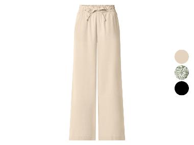 ESMARA® Pantalon en lin pour femmes, jambe large