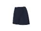 Donkerblauwe dames shorts met hoge taille en plooien.