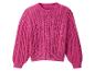Roze gebreide trui