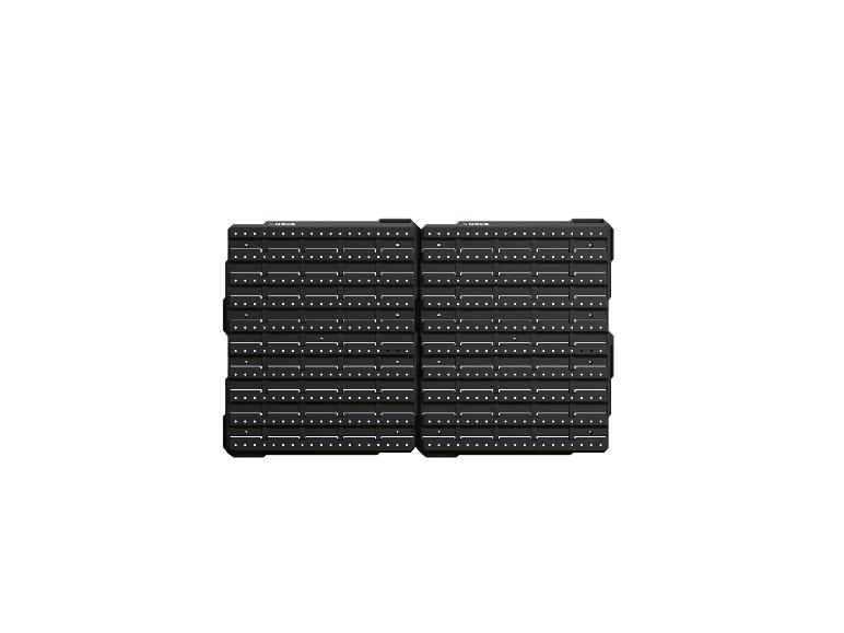 Panneaux perforés PARKSIDE noirs pour rangement d'outils.