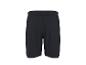 Short de sport noir avec bordure blanche en bas, vue arrière.