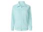 Lichtblauw trainingsjack met rits en kraag.