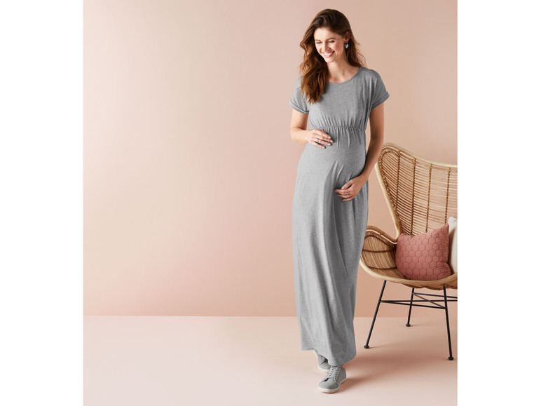 Aller en mode plein écran esmara Robe longue de grossesse en un mélange de coton - Photo 9