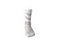Witte sok met roze strepen