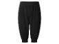 Zwarte dames casual broek met elastische tailleband en manchetten