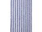 Blauw-wit gestreepte stof: geschikt voor kleding of huishoudtextiel.