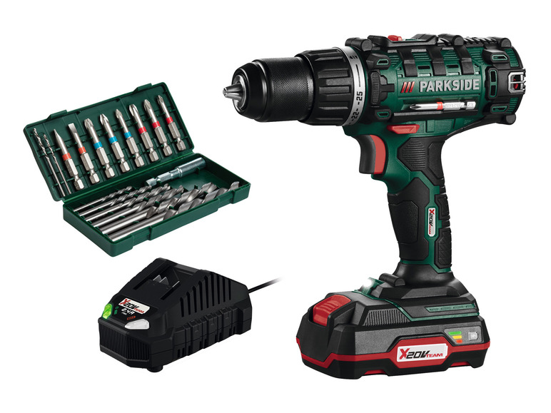 Aller en mode plein écran PARKSIDE® Perceuse-visseuse sans fil » PABS 20-Li E6 «, 20 V - Photo 1